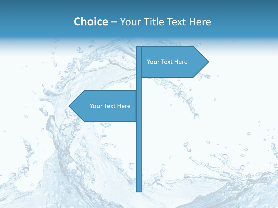 White Background Liquid Splash PowerPoint Template