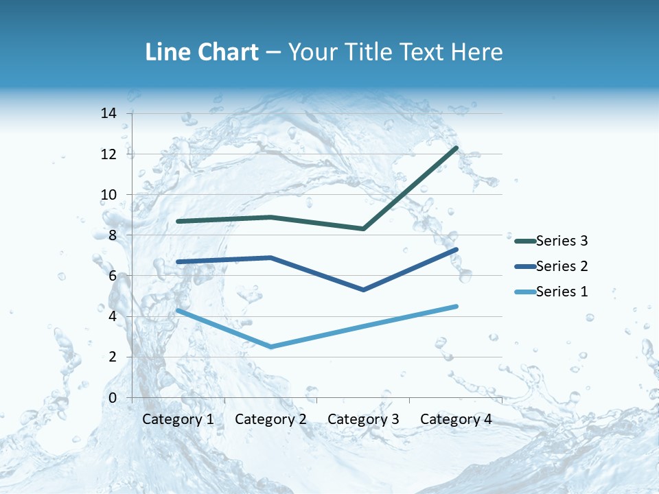 White Background Liquid Splash PowerPoint Template
