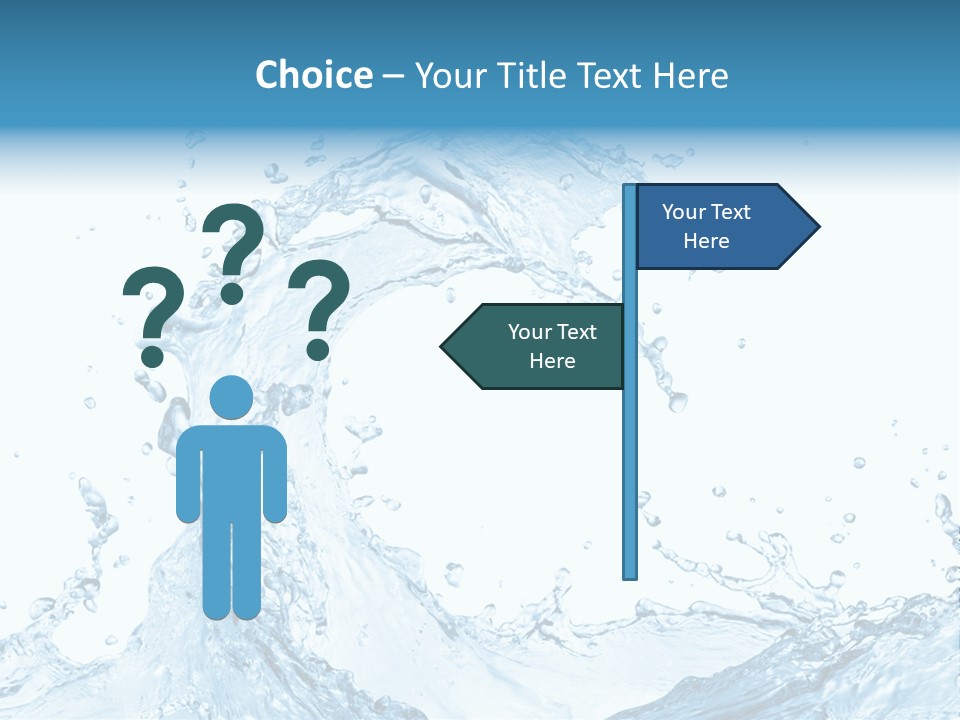 White Background Liquid Splash PowerPoint Template