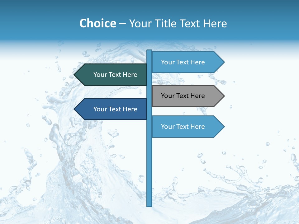 White Background Liquid Splash PowerPoint Template