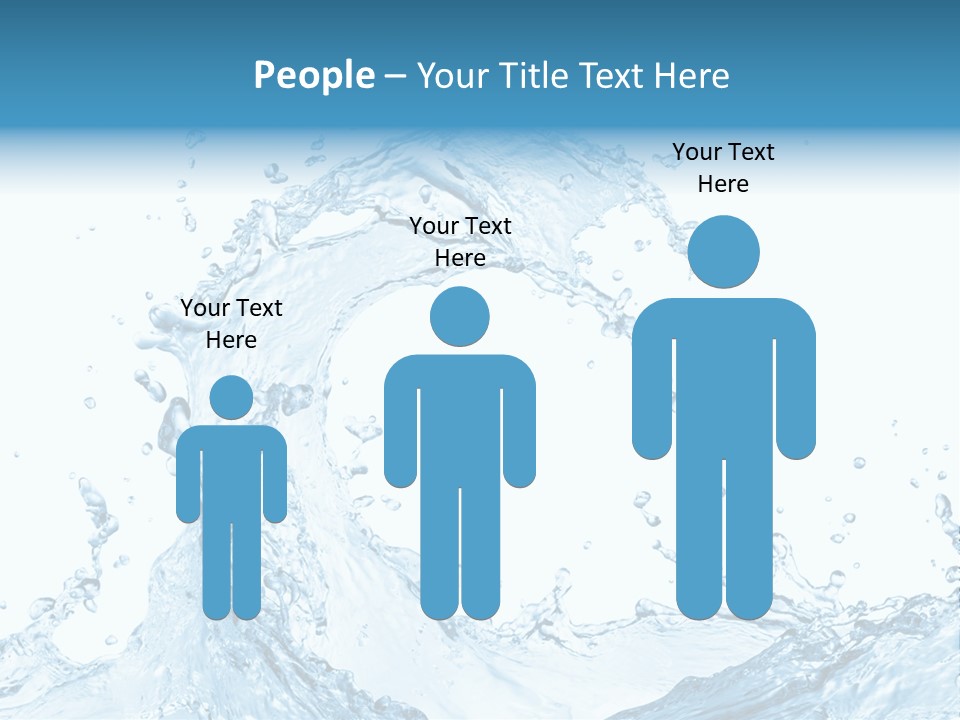 White Background Liquid Splash PowerPoint Template