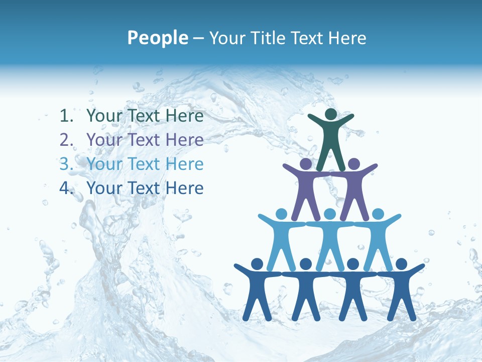 White Background Liquid Splash PowerPoint Template