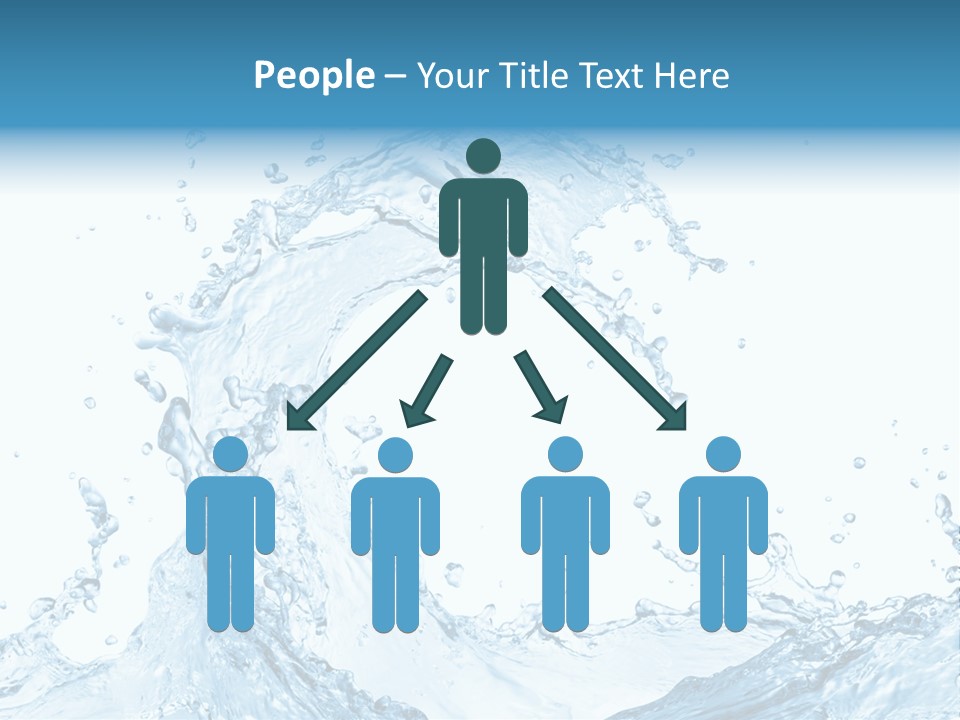 White Background Liquid Splash PowerPoint Template