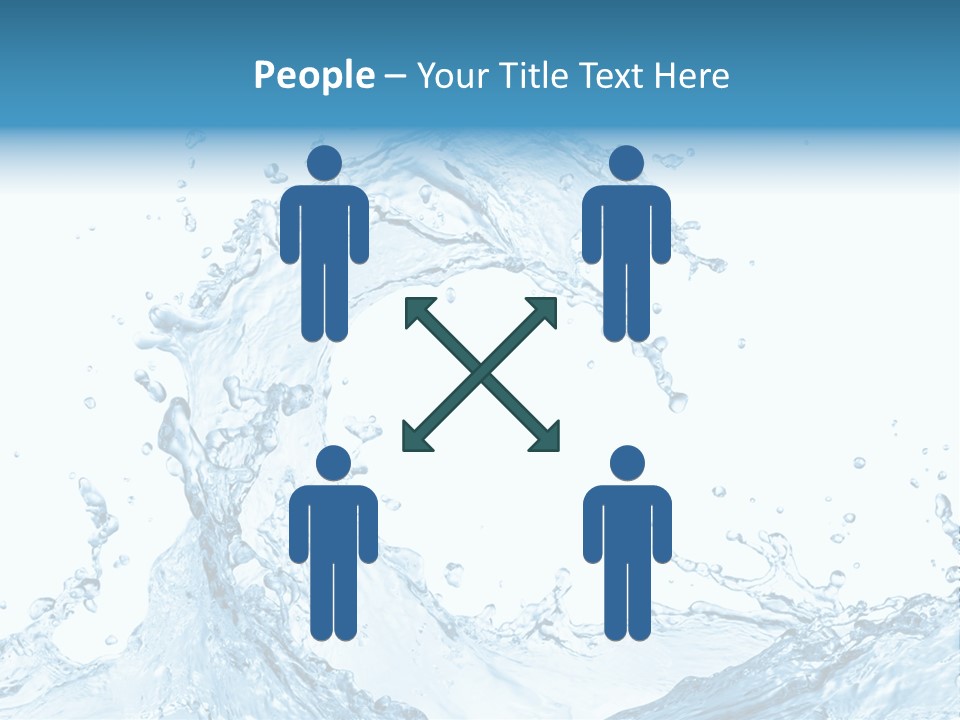 White Background Liquid Splash PowerPoint Template