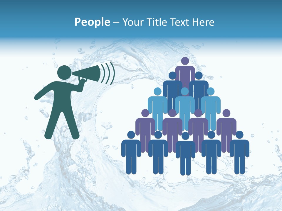 White Background Liquid Splash PowerPoint Template