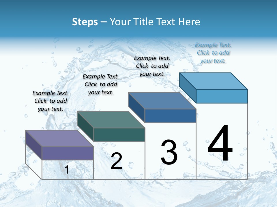 White Background Liquid Splash PowerPoint Template