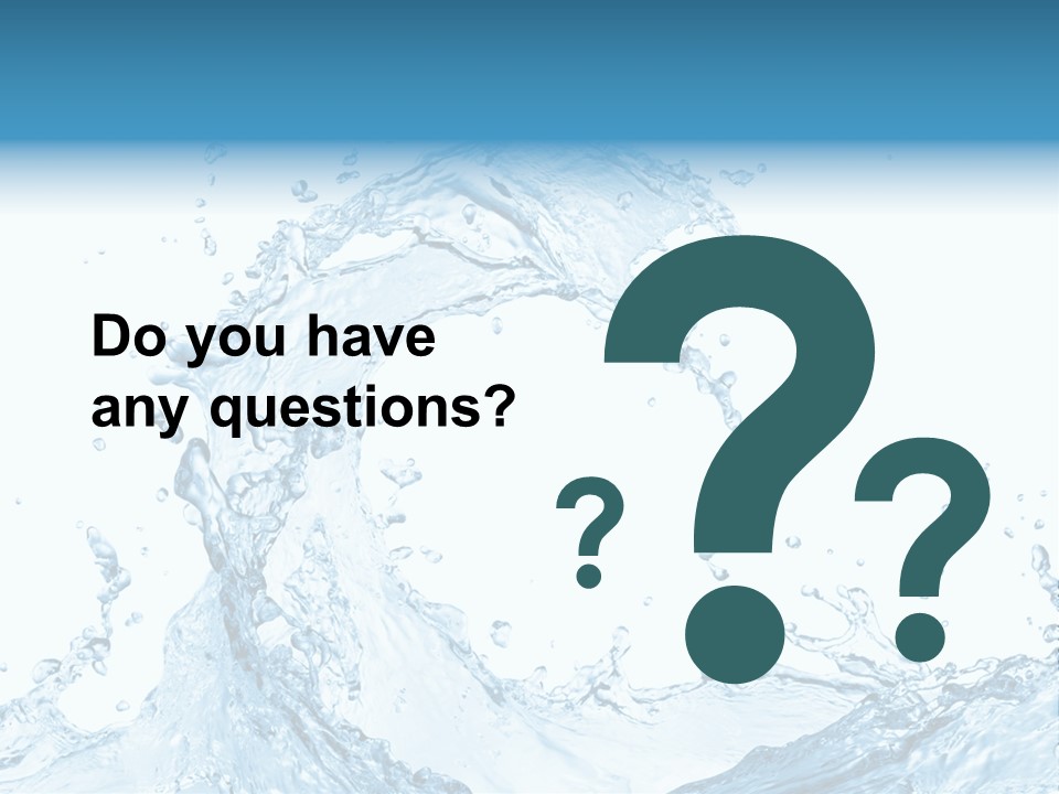 White Background Liquid Splash PowerPoint Template