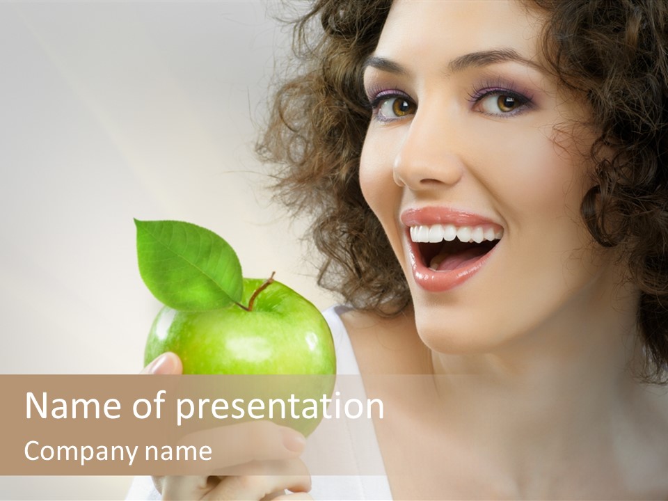 Woman Person Food PowerPoint Template