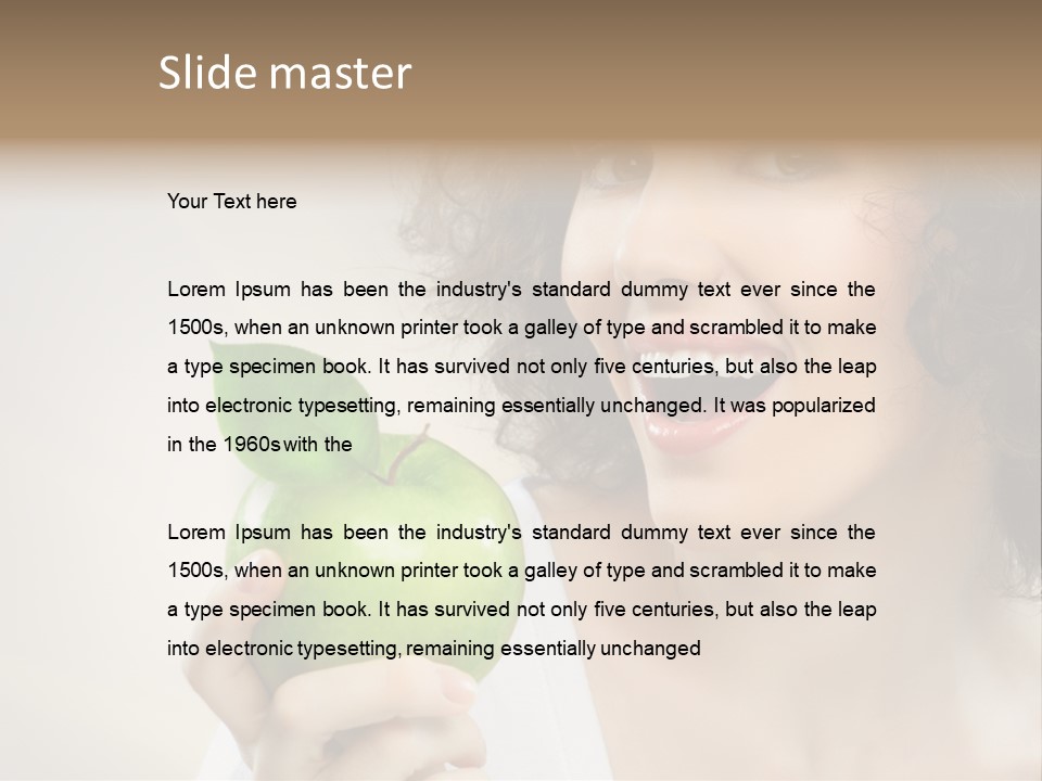 Woman Person Food PowerPoint Template