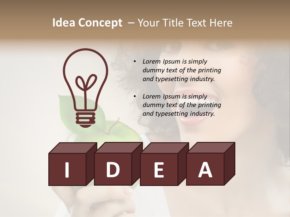 Woman Person Food PowerPoint Template