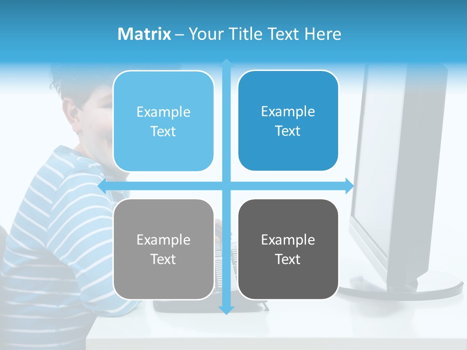 Horizontal Schoolchild Schoolkid PowerPoint Template
