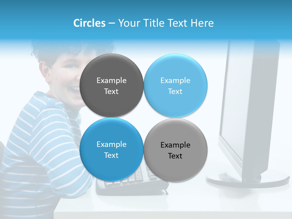 Horizontal Schoolchild Schoolkid PowerPoint Template