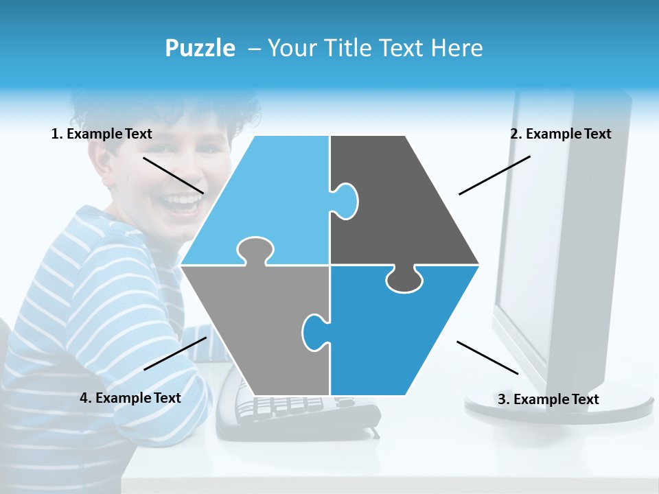 Horizontal Schoolchild Schoolkid PowerPoint Template