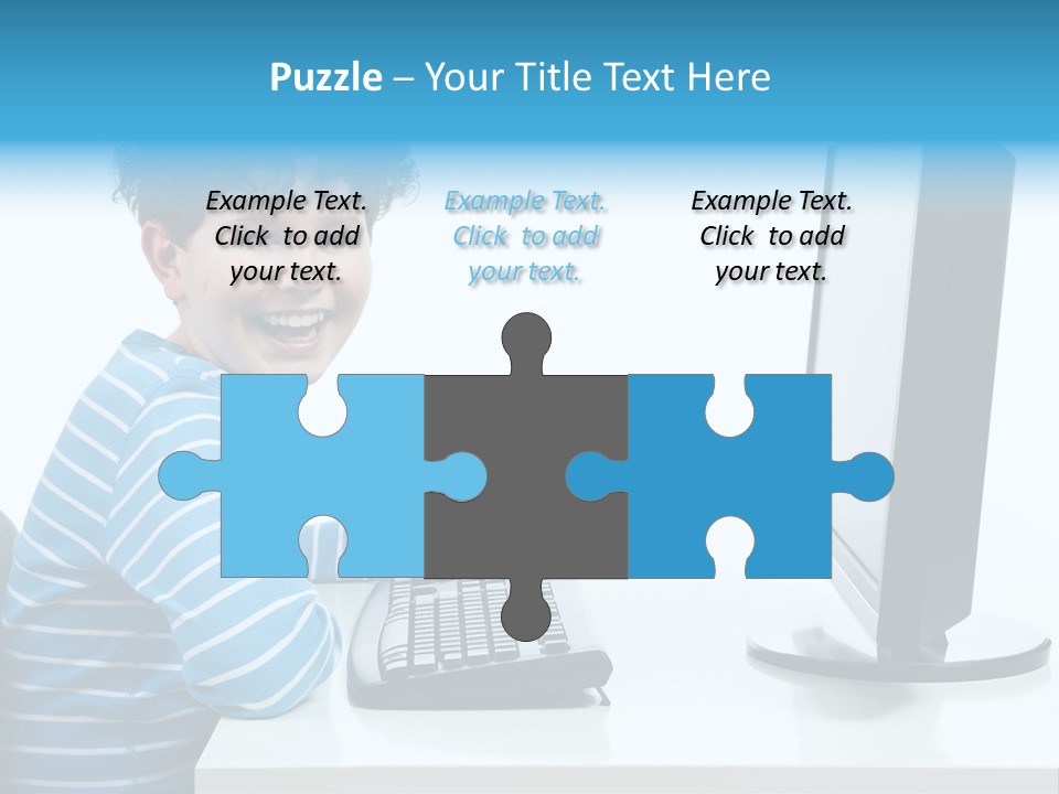 Horizontal Schoolchild Schoolkid PowerPoint Template