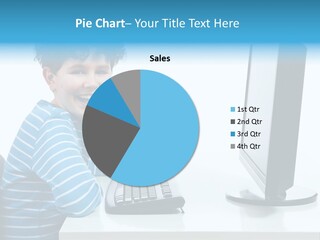 Horizontal Schoolchild Schoolkid PowerPoint Template