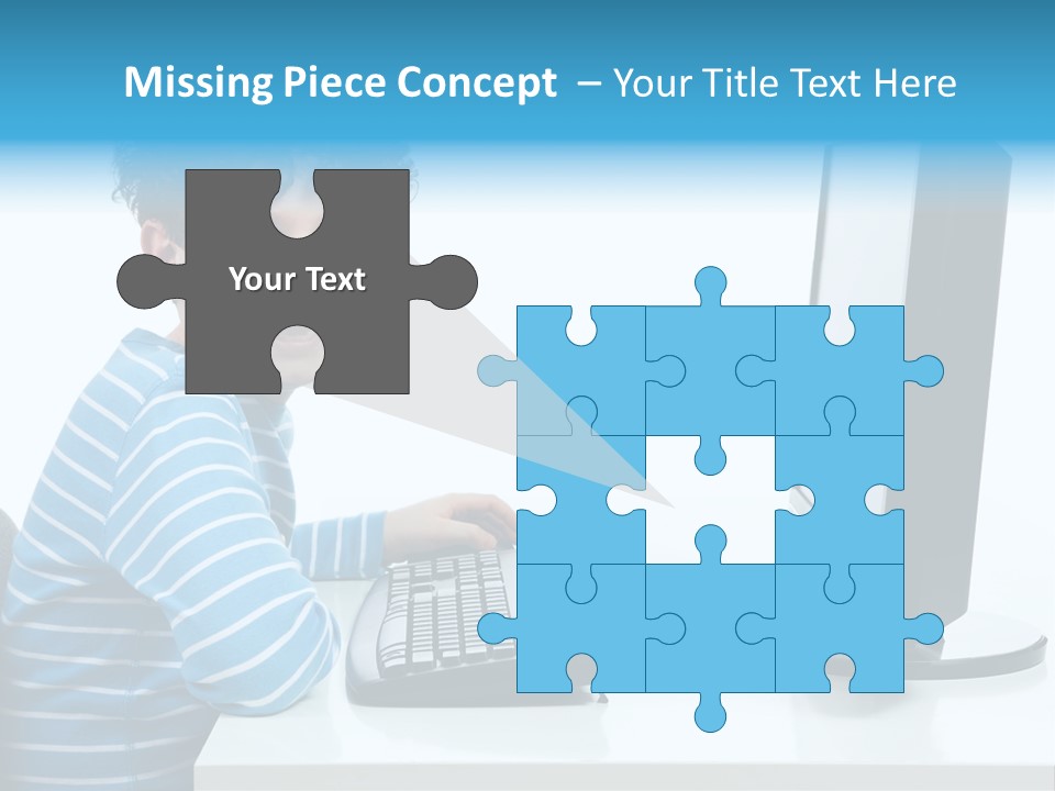 Horizontal Schoolchild Schoolkid PowerPoint Template