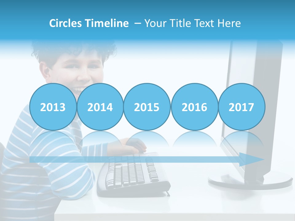 Horizontal Schoolchild Schoolkid PowerPoint Template