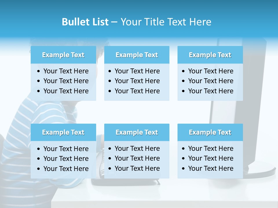 Horizontal Schoolchild Schoolkid PowerPoint Template