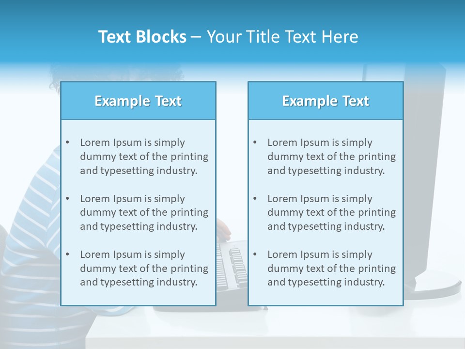 Horizontal Schoolchild Schoolkid PowerPoint Template