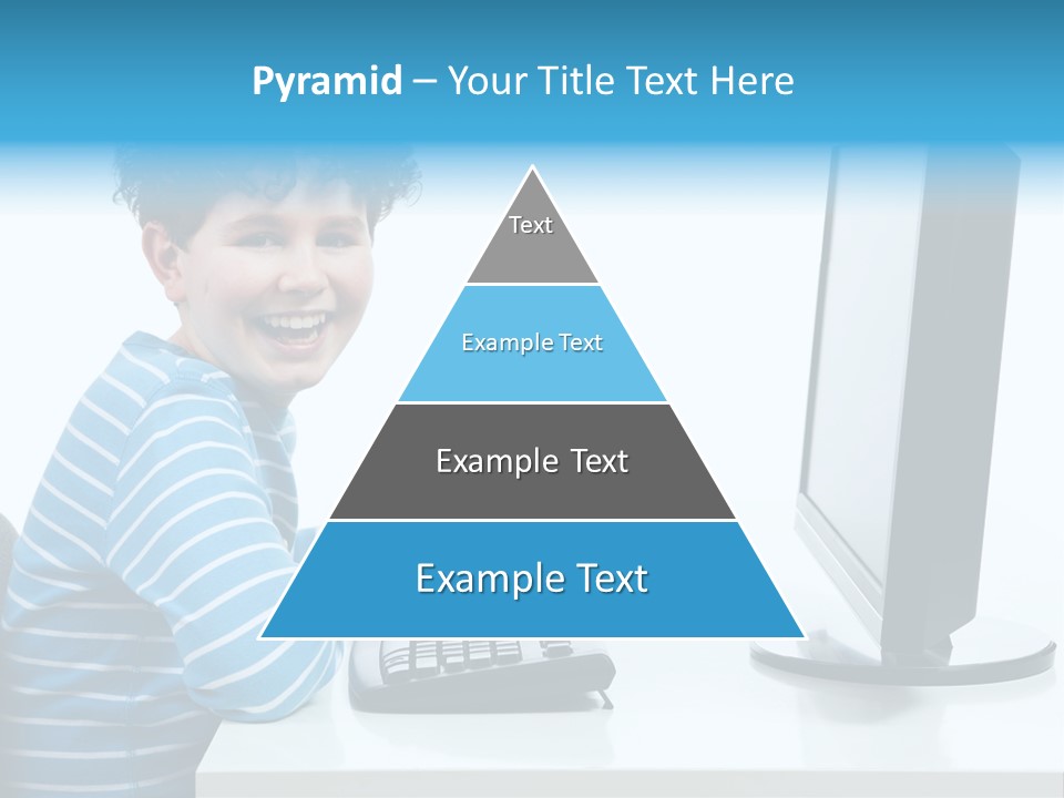Horizontal Schoolchild Schoolkid PowerPoint Template