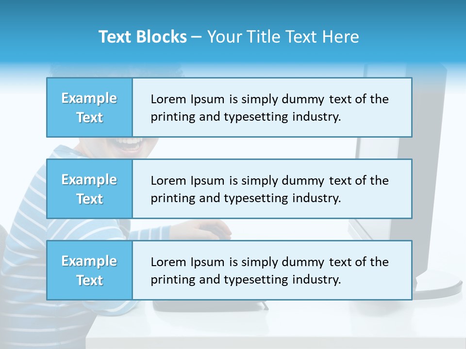 Horizontal Schoolchild Schoolkid PowerPoint Template