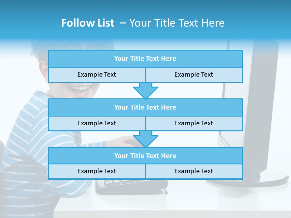 Horizontal Schoolchild Schoolkid PowerPoint Template