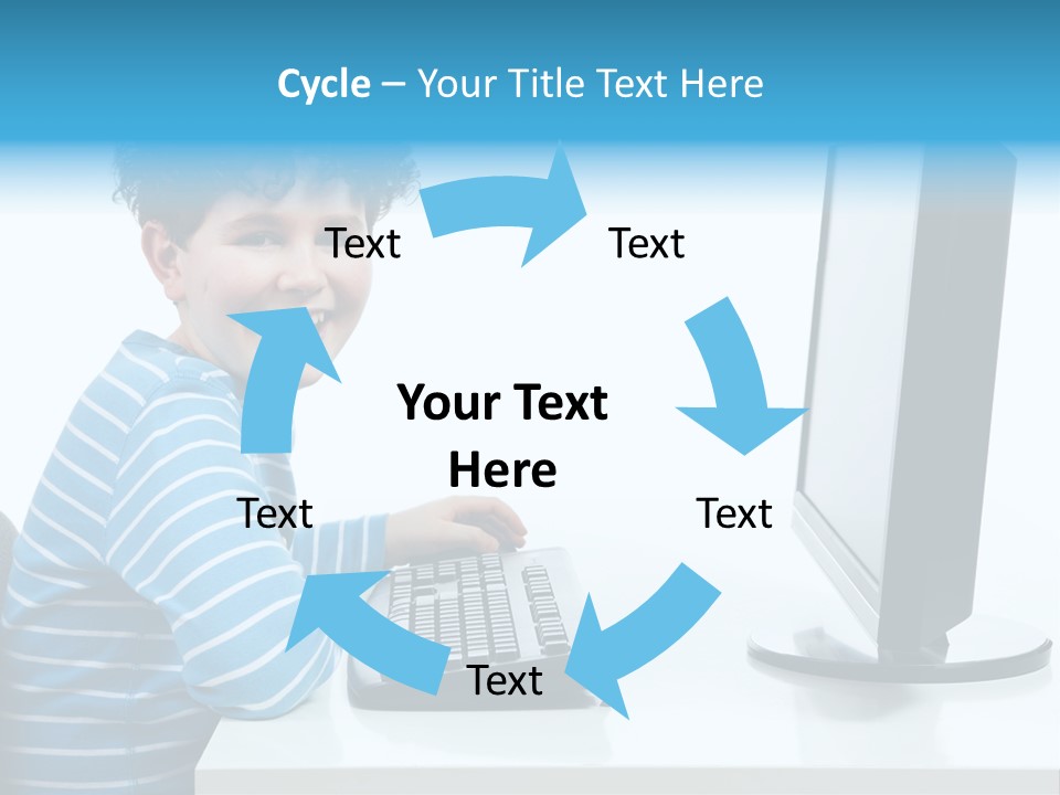 Horizontal Schoolchild Schoolkid PowerPoint Template