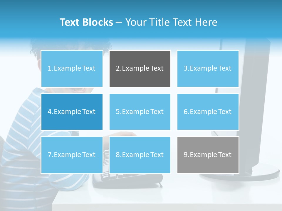 Horizontal Schoolchild Schoolkid PowerPoint Template