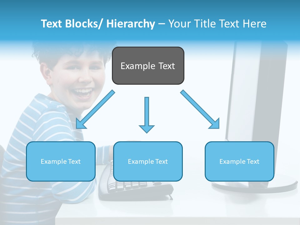 Horizontal Schoolchild Schoolkid PowerPoint Template