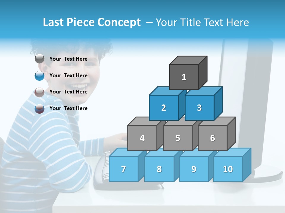 Horizontal Schoolchild Schoolkid PowerPoint Template