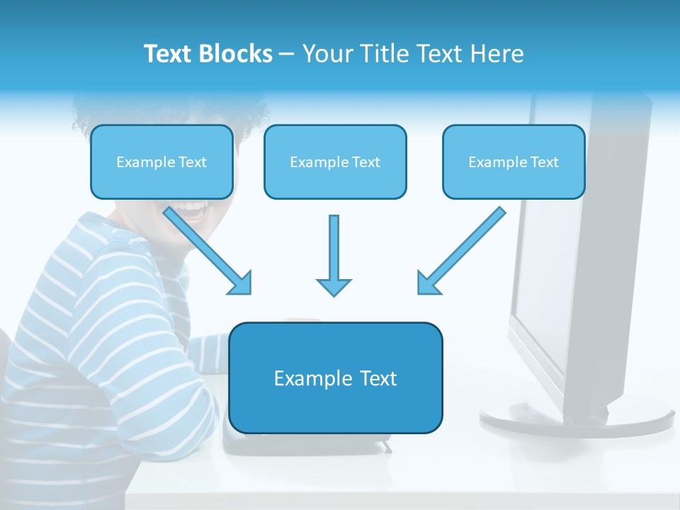 Horizontal Schoolchild Schoolkid PowerPoint Template