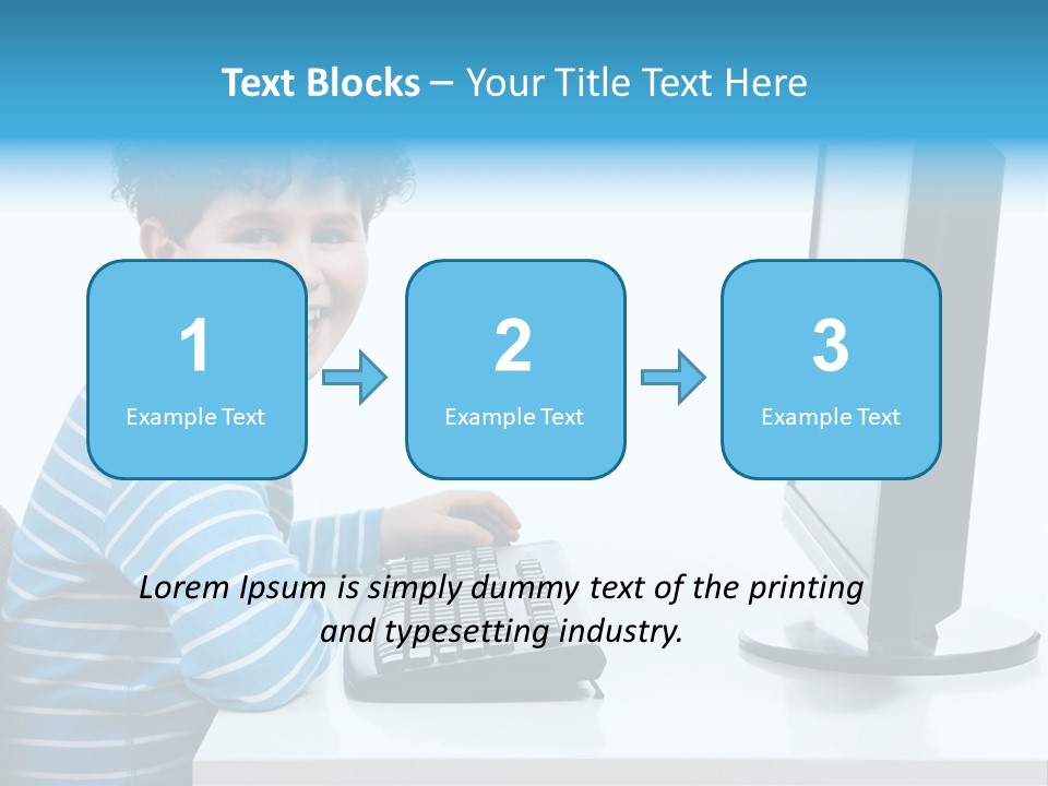 Horizontal Schoolchild Schoolkid PowerPoint Template