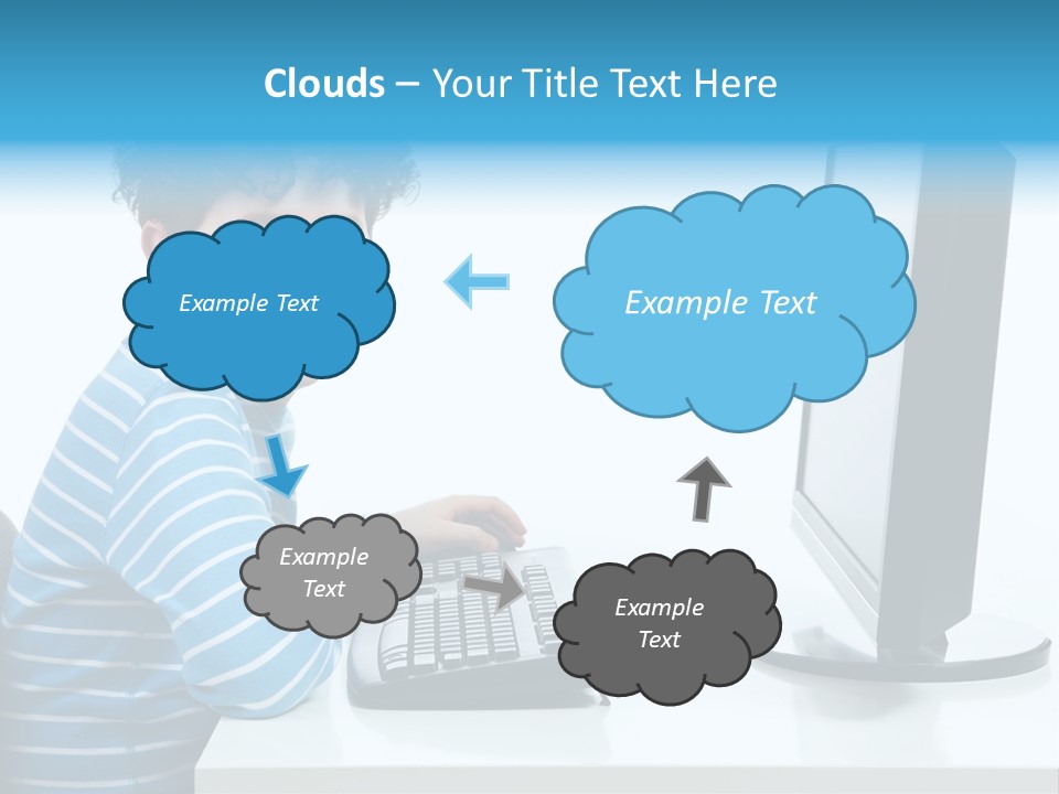 Horizontal Schoolchild Schoolkid PowerPoint Template