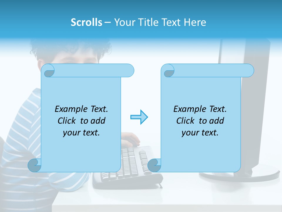 Horizontal Schoolchild Schoolkid PowerPoint Template