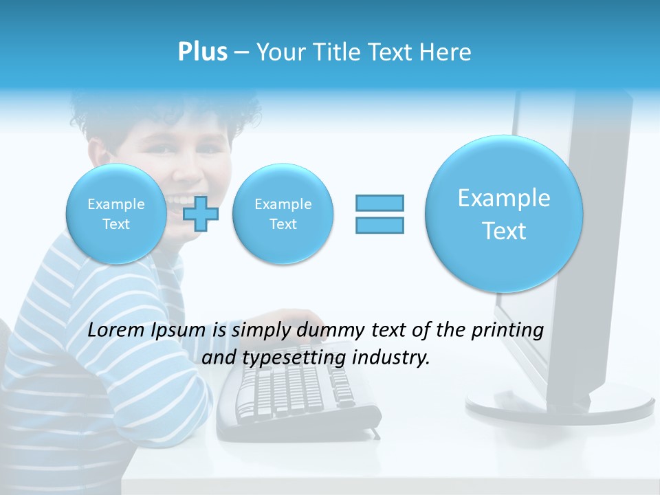 Horizontal Schoolchild Schoolkid PowerPoint Template
