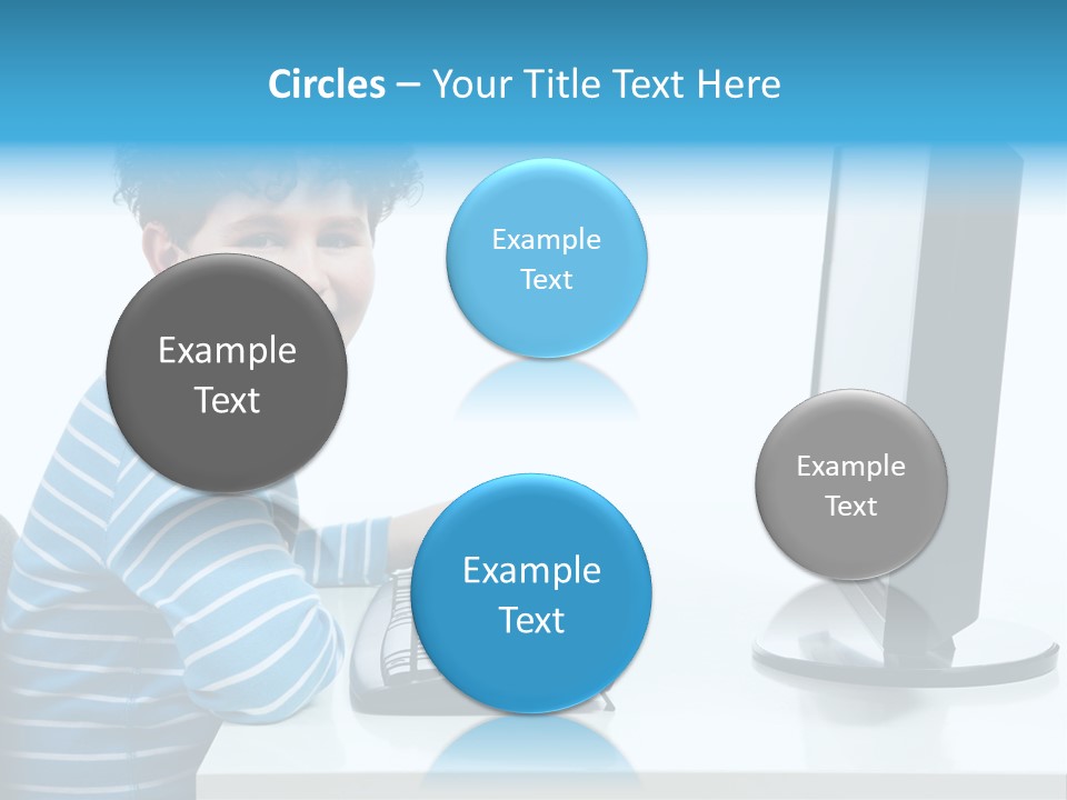 Horizontal Schoolchild Schoolkid PowerPoint Template
