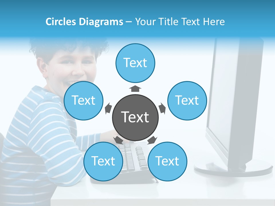 Horizontal Schoolchild Schoolkid PowerPoint Template