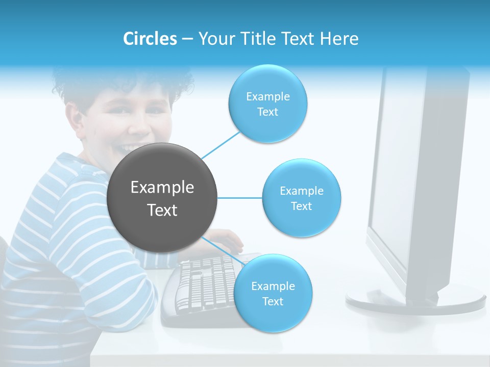 Horizontal Schoolchild Schoolkid PowerPoint Template