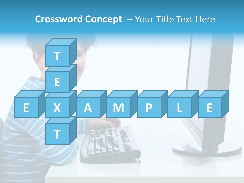 Horizontal Schoolchild Schoolkid PowerPoint Template