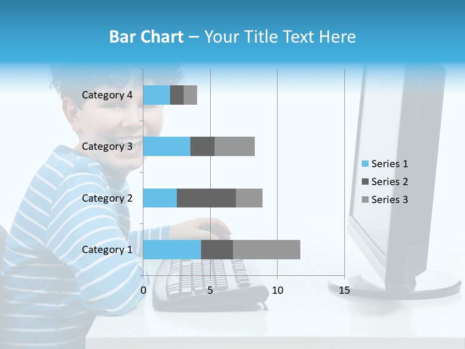Horizontal Schoolchild Schoolkid PowerPoint Template