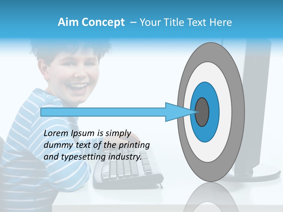 Horizontal Schoolchild Schoolkid PowerPoint Template