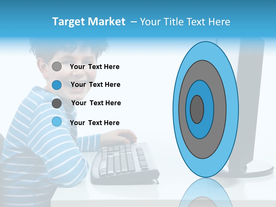 Horizontal Schoolchild Schoolkid PowerPoint Template