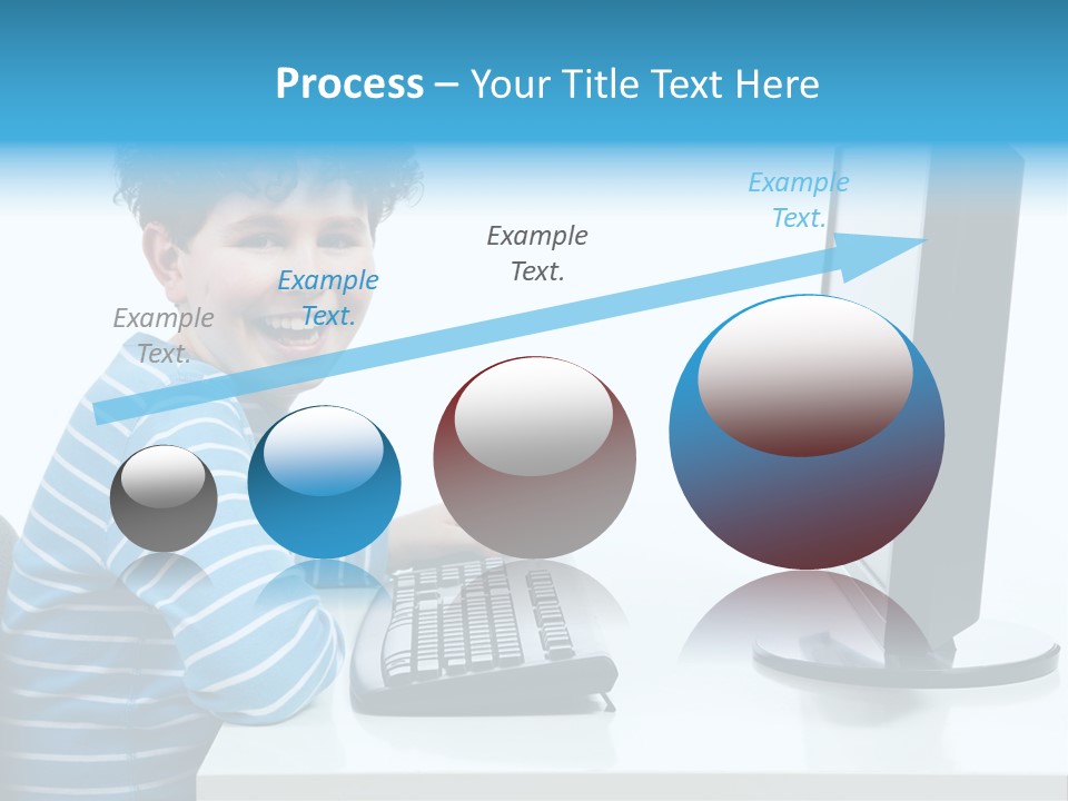 Horizontal Schoolchild Schoolkid PowerPoint Template
