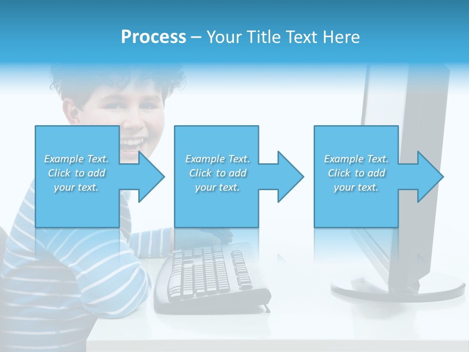 Horizontal Schoolchild Schoolkid PowerPoint Template