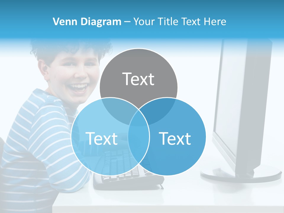 Horizontal Schoolchild Schoolkid PowerPoint Template