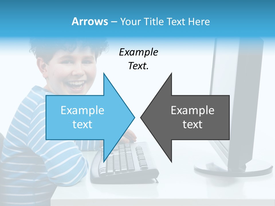 Horizontal Schoolchild Schoolkid PowerPoint Template