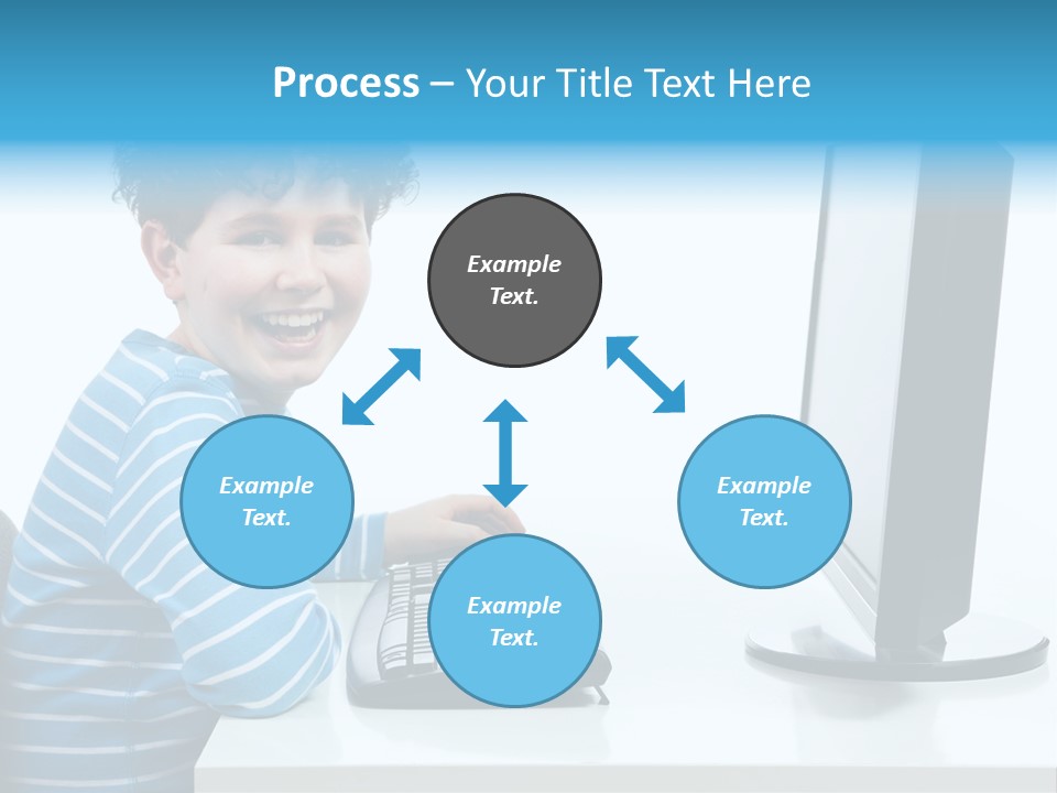 Horizontal Schoolchild Schoolkid PowerPoint Template