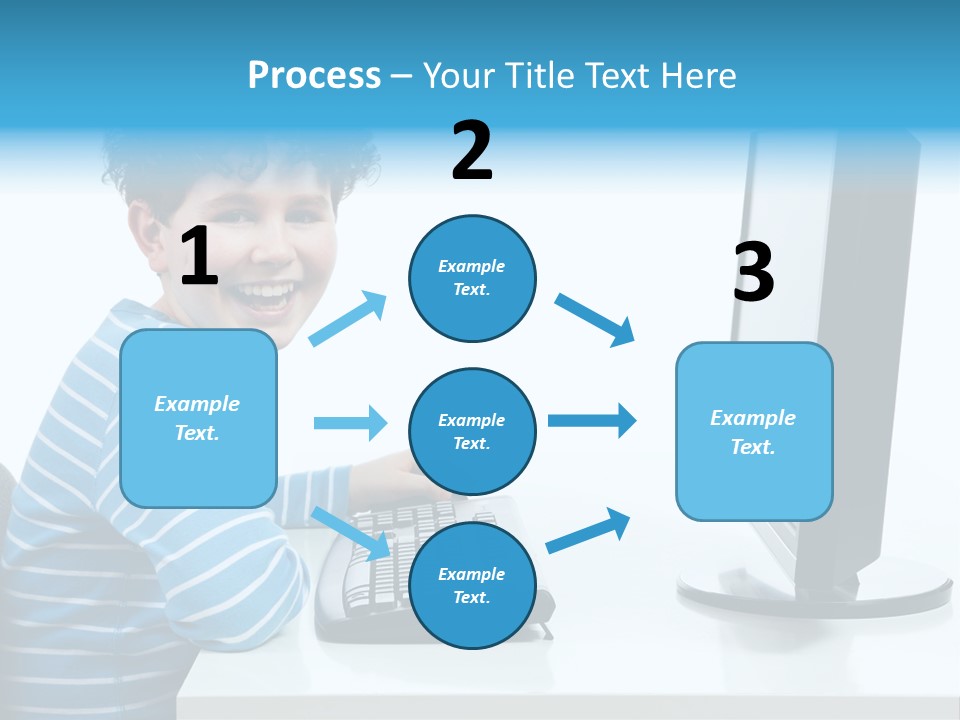 Horizontal Schoolchild Schoolkid PowerPoint Template