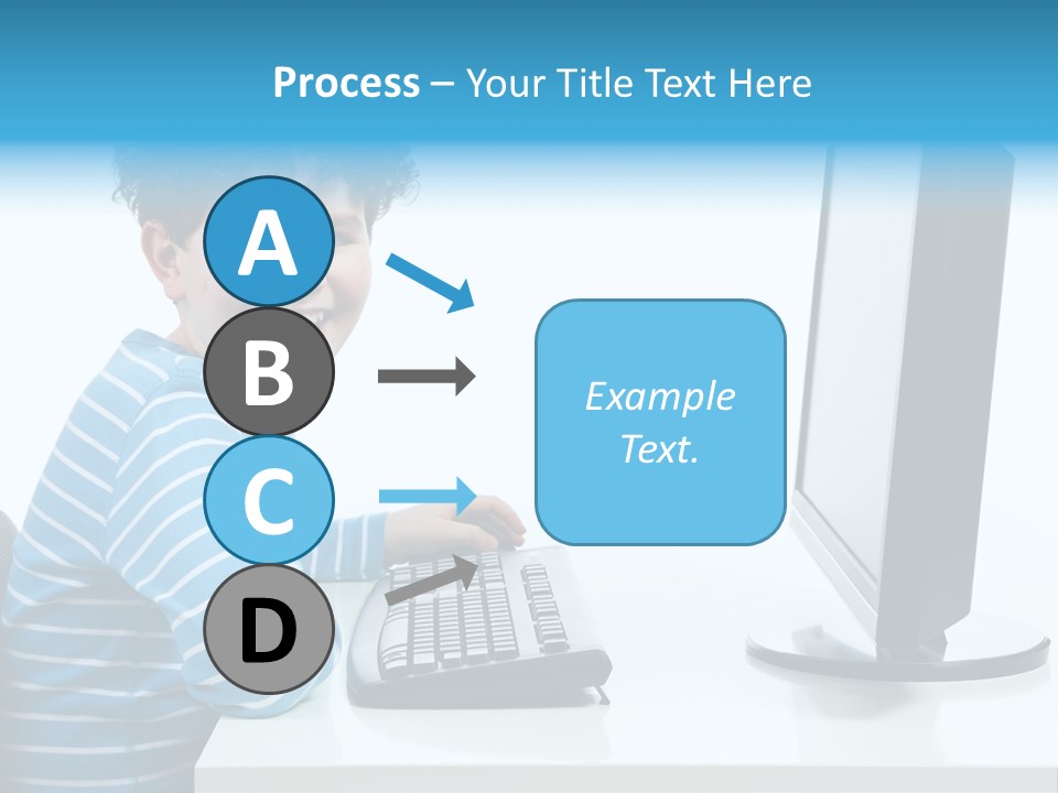 Horizontal Schoolchild Schoolkid PowerPoint Template