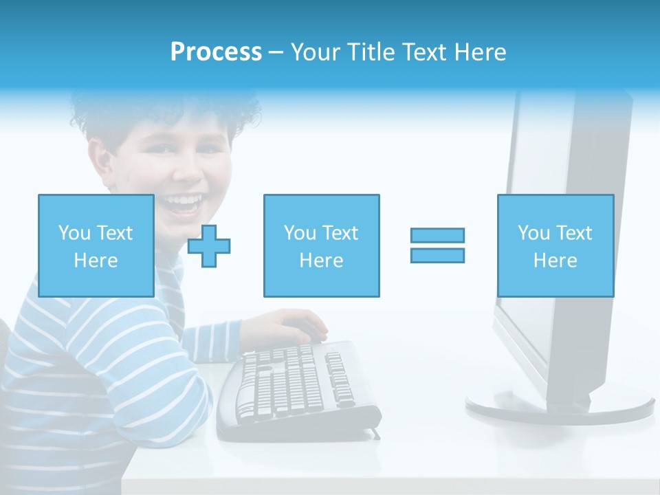 Horizontal Schoolchild Schoolkid PowerPoint Template